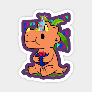 CUTE TRICERAPTOPS BIRTHDAY Magnet