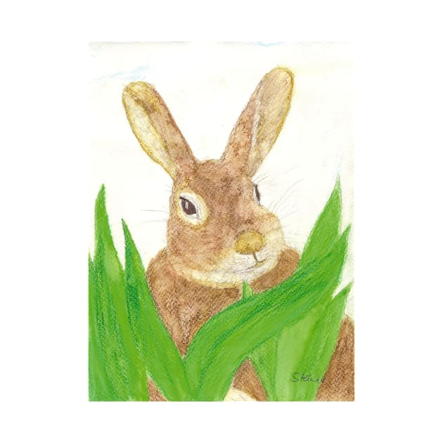 Easter bunny in the grass by Kunst und Kreatives