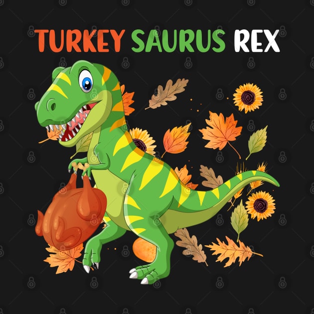 Turkey Saurus Rex Funny Dinosaur T Rex Thanksgiving by reedae