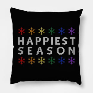 Happiest Season Ugly Sweater (Rainbow) Pillow