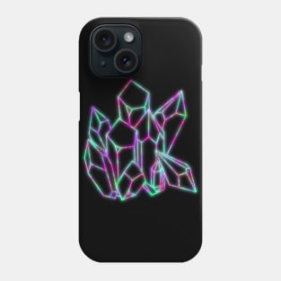 Glowing neon crystals Phone Case