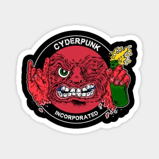 CYDERPUNK LOGO red on black Magnet