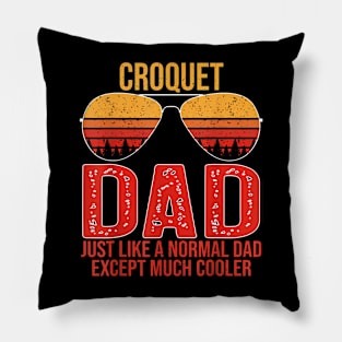 Croquet Dad Retro Sunglasses For Father'S Day Pillow