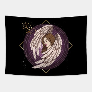 Angelic Wings Girl Tapestry