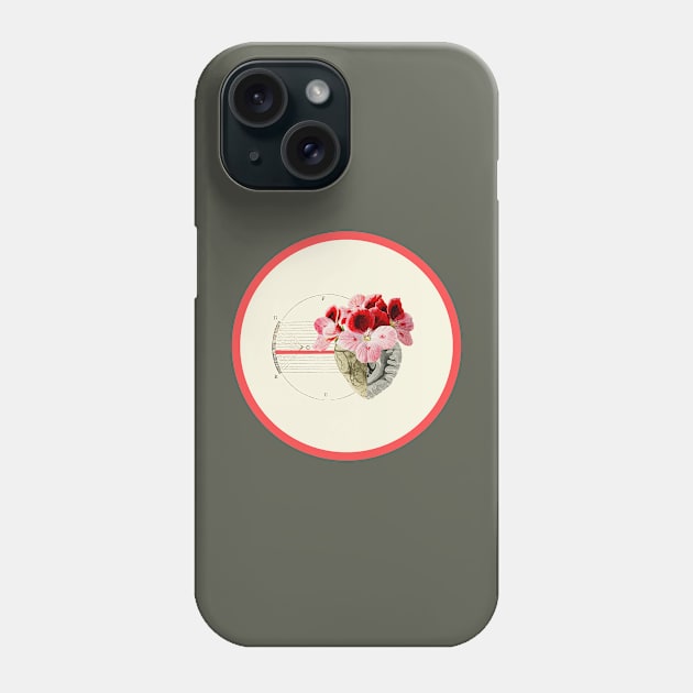 half and half red with flowers Phone Case by TheHeartRevolution