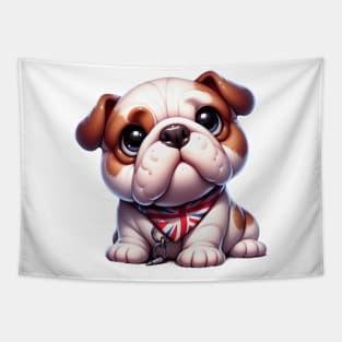 Cute English Bulldog Puppy Tapestry