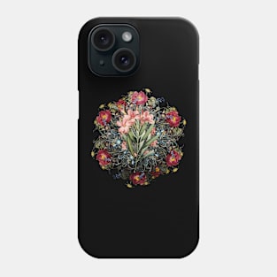 Vintage Oleander Flower Wreath Phone Case