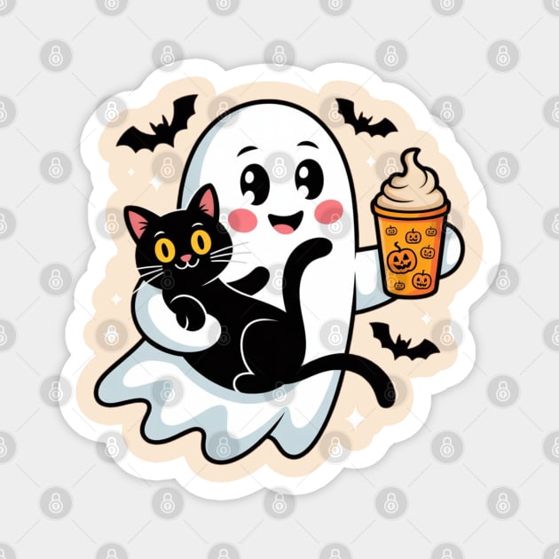 Halloween-Cat Magnet by Creatifly Graphic Tees