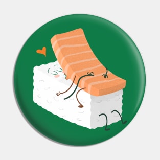 Rice and Salmon in Love Pin