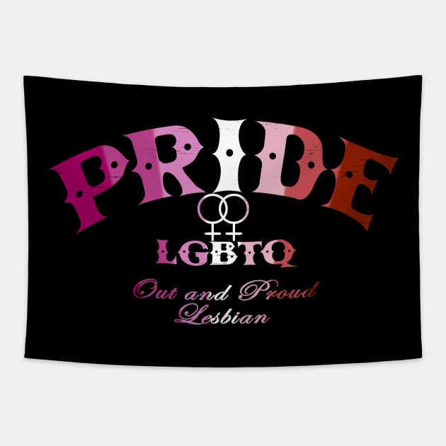 Lesbian Pride - CBs style - Lesbian Pride Flag Tapestry by ianscott76