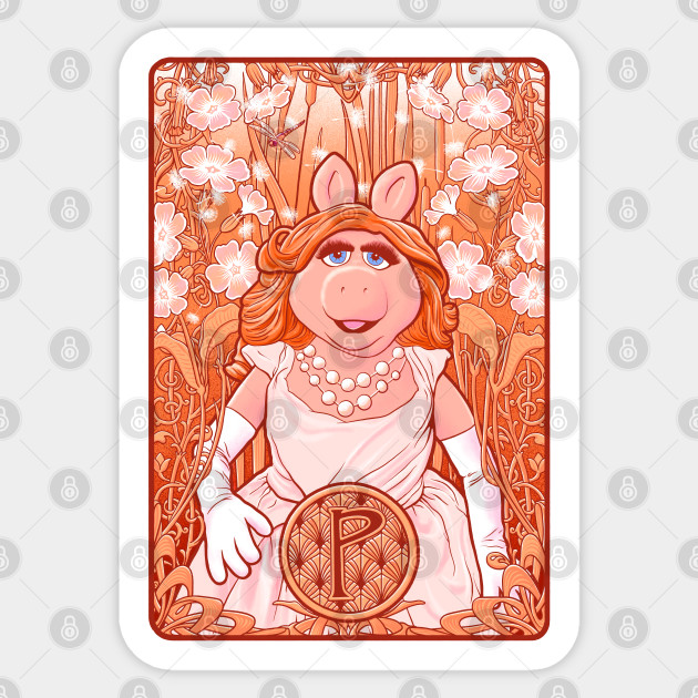 La Miss Piggy (with Dandelions) - Muppets Show - Sticker