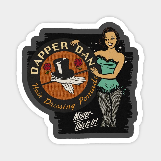 Vintage Dapper Pomade Lady Magnet by Kujo Vintage