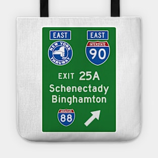 New York Thruway Eastbound Exit 25A: Schenectady Binghamton I-88 Tote