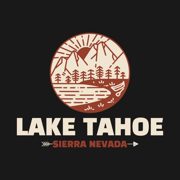 Retro Lake Tahoe by victoria@teepublic.com