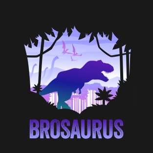 Brosaurus T-Rex Brother Saurus Matching Dinosaur T-Shirt