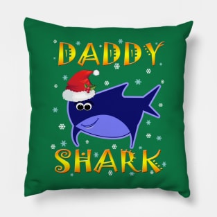 Christmas Daddy Shark Funny  Design Gift Idea Pillow