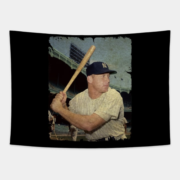 Mickey Mantle - Game 3 of The 1964 World Series Tapestry by PESTA PORA