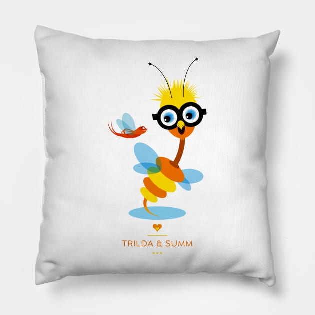 Illustration Nursery Little Monster - Trilda and Summ Pillow by Piakolle