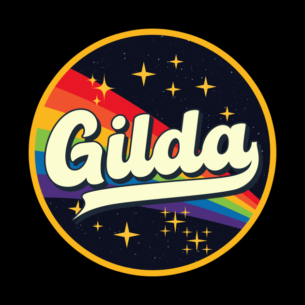 Gilda // Rainbow In Space Vintage Style by LMW Art