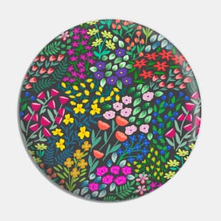 Flower market floral pattern Pin