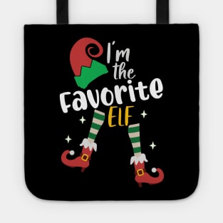 Funny I'm The Favorite Elf Matching Tote