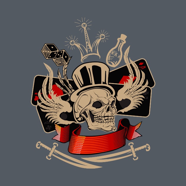 Gambler Skull by viSionDesign