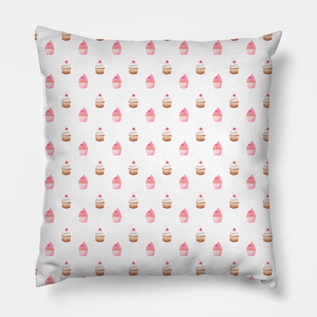 cupcake pattern Pillow by shoko