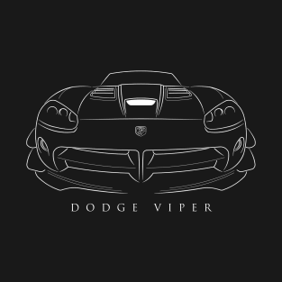 Dodge Viper - front stencil, white T-Shirt