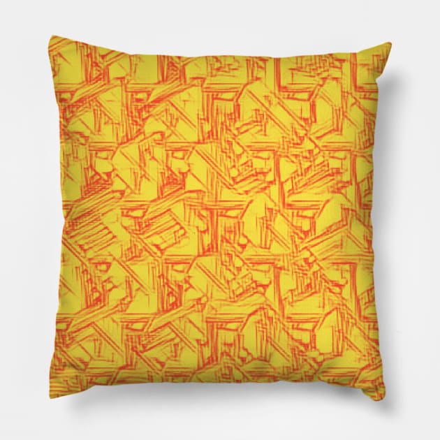 Fiery Chaos within the Heart (MD23Val018) Pillow by Maikell Designs