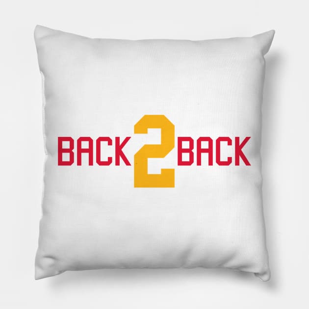 Back to Back Champions Pillow by MugsForReal