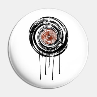 Vinyl Record Watercolor Melting Drips Pin