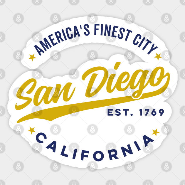 Vintage San Diego America's Finest City California USA - San Diego  California - Sticker | TeePublic