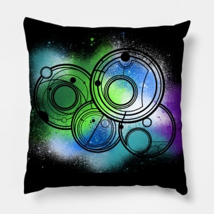 Gallifreyan Symbols Spray Paint (Multicolor) Pillow