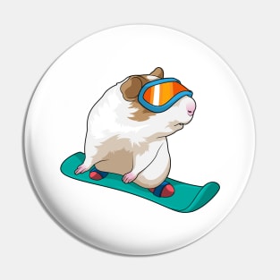 Guinea pig Snowboarder Snowboard Pin