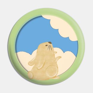 easter bunny on easter day look up at the sky to make a wish on a special day Pin