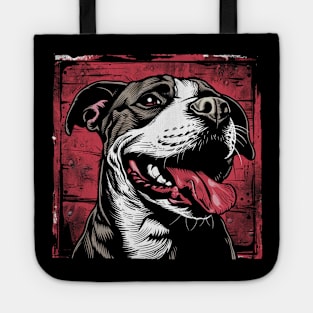 Retro Art American Pit Bull Terrier Dog Lover Tote