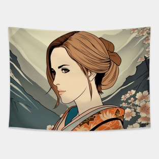 Emma Watson Ukiyo-E Tapestry