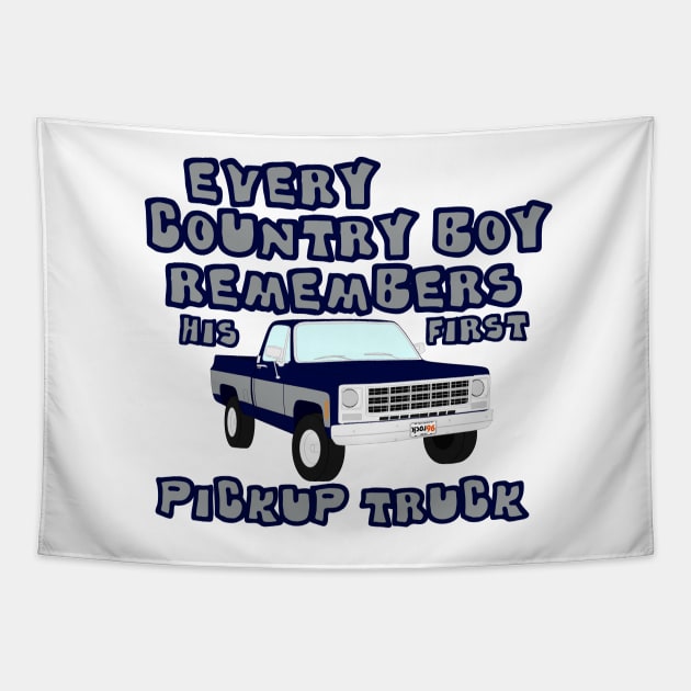 Country Boy...First Pickup Tapestry by J. Rufus T-Shirtery