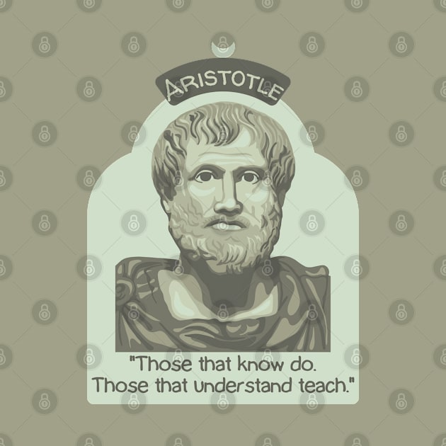 Aristotle Portrait and Quote by Slightly Unhinged