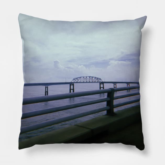 Chesapeake Bay Bridge Pillow by offdutyplaces