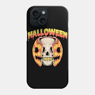 pumpkin skull Phone Case