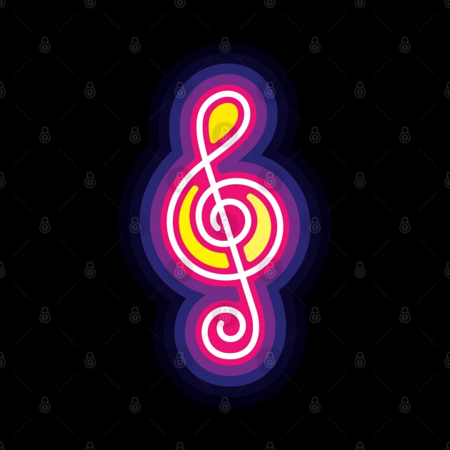 Musical Party Treble Clef Music Note by GeeTee
