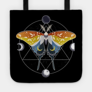 Aroace Luna Moth Cottagecore LGBT Aromantic Asexual Pride Flag Tote