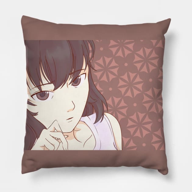 Brown eyed girl Pillow by Fotocynthese art