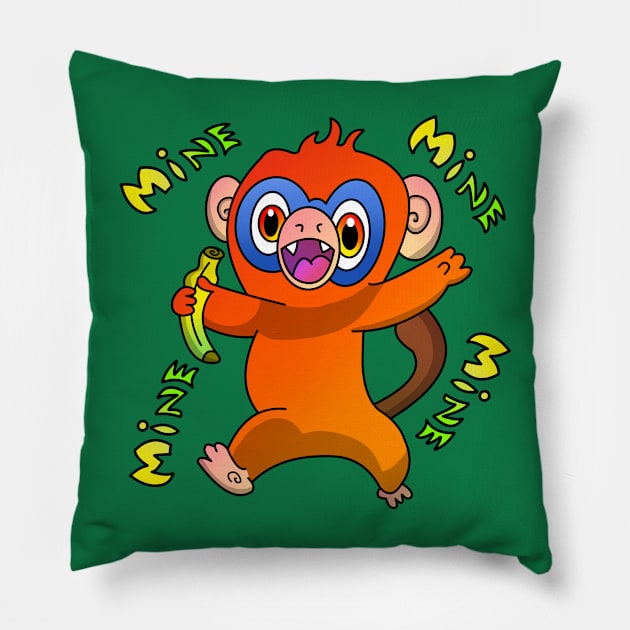 Booki the Banana Loving Monkey Pillow by mm92