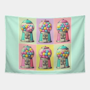 Retro Bubble Gum Machine Tapestry