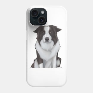 Cute Border Collie Drawing Phone Case