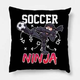 Cool Cartoon Ninja Football Player Pillow