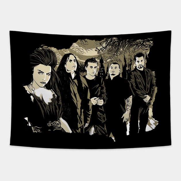 Evanescences Reverie Gothic Dreams on Fabric Tapestry by Thunder Lighthouse