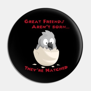 African Grey Friends are Hatched Pin